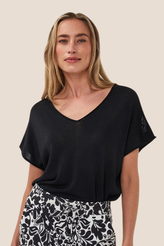 V-Neck Sweater Knit Top