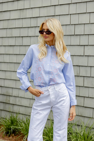Embroidered Button Down