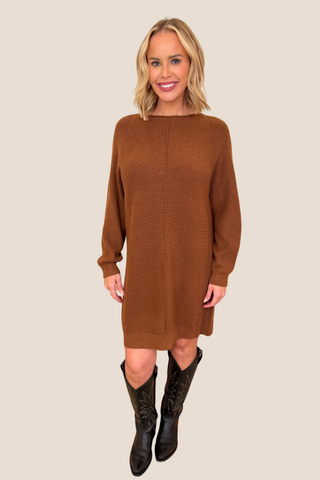 Asima Brownie Sweater Dress
