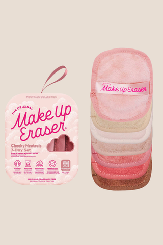 Sweet Cheeks Makeup Eraser 7-Day Set | Blush/Pink Neutrals