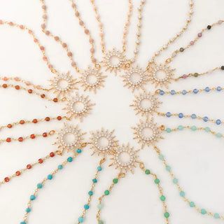 Rhinestone Starburst on 16" Rosary