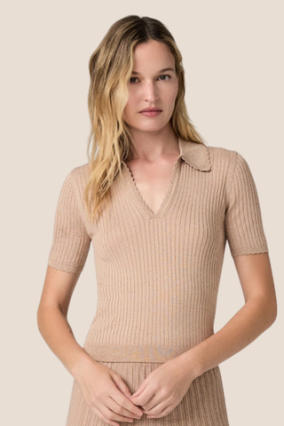 Una Top - Beige Marl