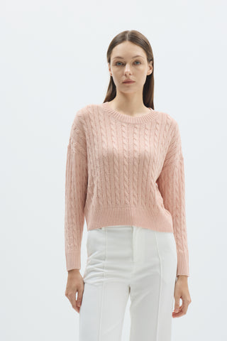 Cable Knit Summer Crewneck