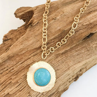 The Suzanne Twisted Rope with Gemstone Bezel Disc