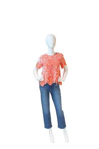 Short Sleeve Top - Citrus Lace