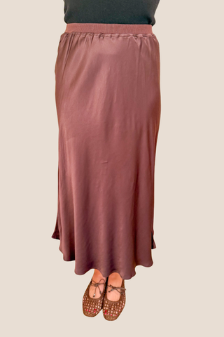 Silk Skirt Chocolate