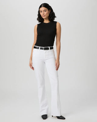 High Rise Laurel Canyon 32" w/Raw Hem Crisp White