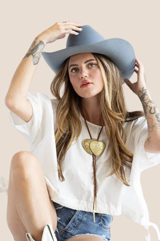 Dusty Blue Rider Wool Cowboy Hat
