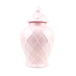 Pink Textured Ginger Jar