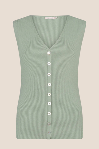 Sleeveless Soft Green Knit Tank