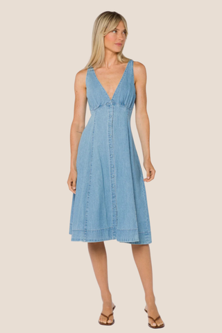 Xenia Sleveless Denim Dress