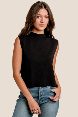 Betty Solid Black Top