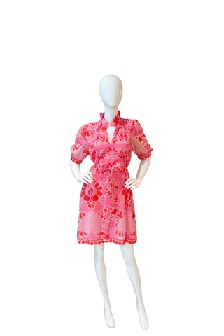 Petal Lace Collar Chemise Dress