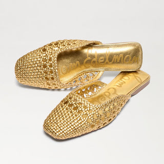 Nola Gold Woven Flat
