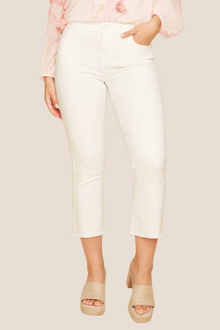 Creme Denim Pant