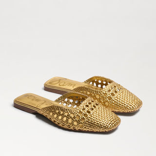 Nola Gold Woven Flat