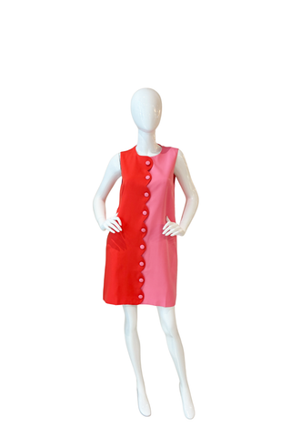 Scallop Contrast Dress