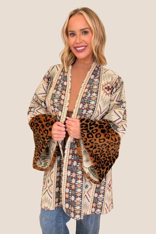 Peyton Aztec Leopard Coat