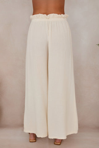 Cotton Gauze Drawstring Pants