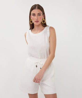 Sleeveless Linen Top
