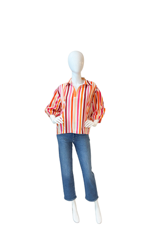 Stripe Collar Top