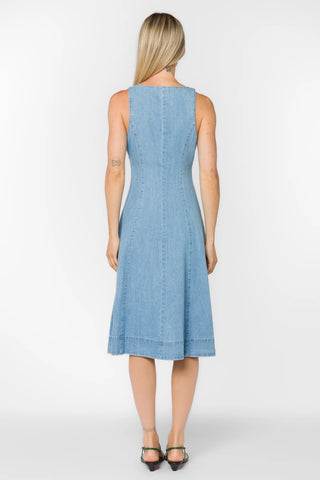 Xenia Sleveless Denim Dress