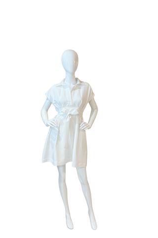 Fit & Darts Dress White