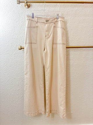 Trousers Wide Twill