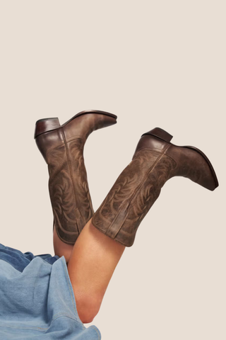WIDE CALF The Annie Cafe Cowhide