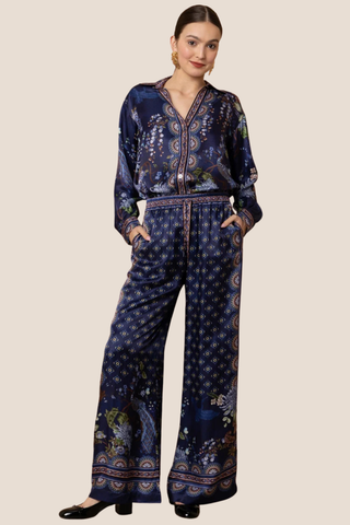 Button Up Navy Top