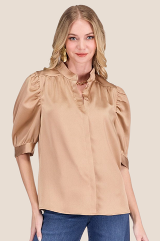 Ruched Sleeve Shirt