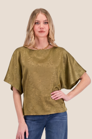 Back Wrap Top Brown