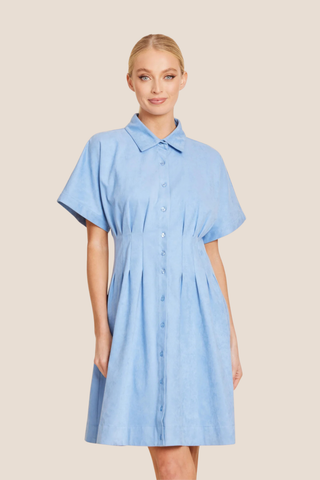 Sky Vegan Suede Dress