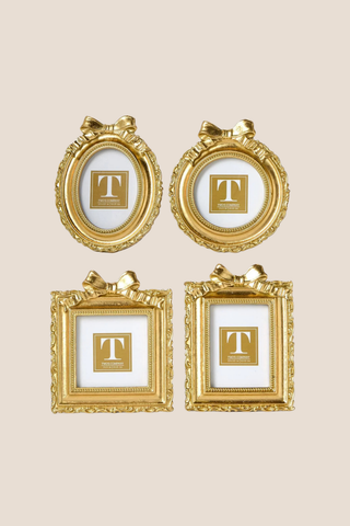 Gold Mini Frame w/Bow