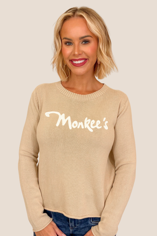 "Monkee's" Crewneck Sweater Oatmeal with Cream