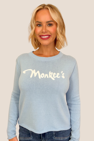 "Monkee's" Crewneck Sweater Light Blue