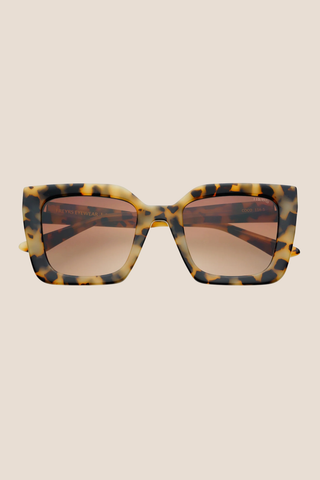 Coco Acetate Womens Square Sunglasses - Milky Tortoise