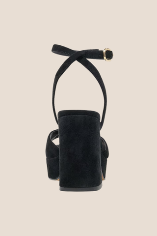 Felicia Onyx Black Suede Heels