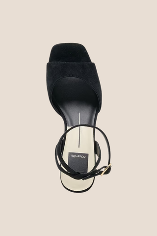 Felicia Onyx Black Suede Heels