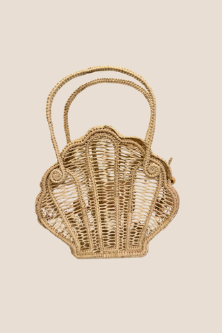 Clam Shell Natural Hand Bag