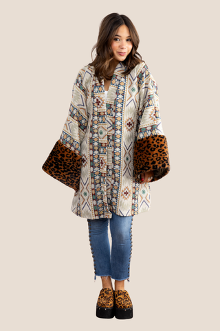 Peyton Aztec Leopard Coat