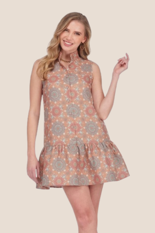 High Neck Trim Dress