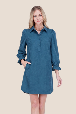 Placket Collar Dress