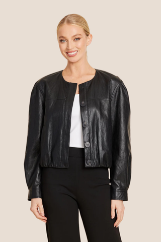 Black Botton Front Jacket
