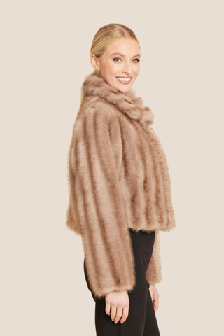 Mocha Multi Faux Fur Jacket