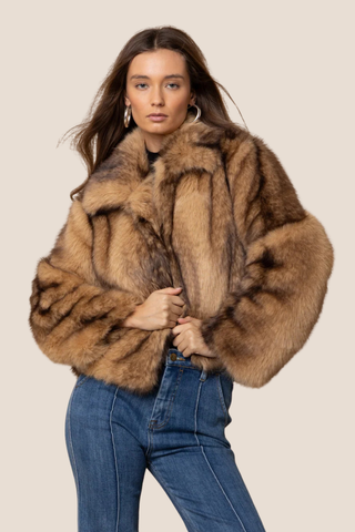 Beige Faux Fur Coat