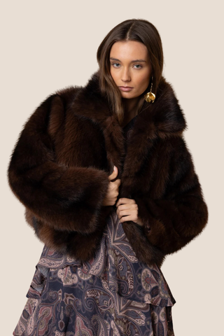 Brown Faux Fur Coat