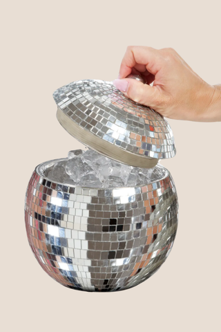 Ice Bucket, Mirrored Disco Ball, Insulated 24 Oz