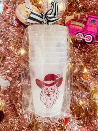 Cowboy Santa Christmas Roadie Cups