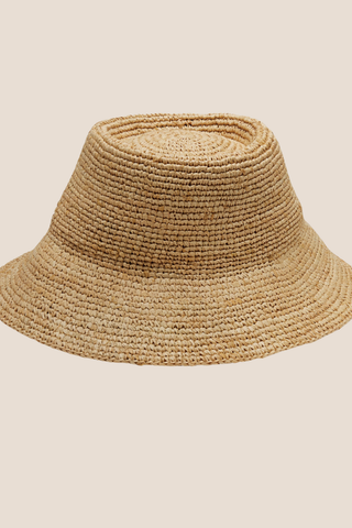 Tali Raffia Bucket in Natural